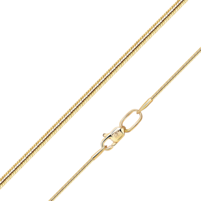 Цепь из лимонного золота с алмазной гранью (плетение «Снейк») 21-1012-030-1130-17