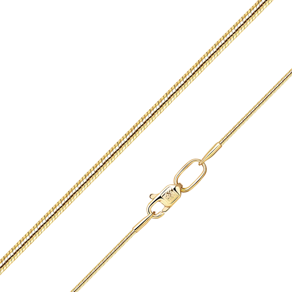 Цепь из лимонного золота с алмазной гранью (плетение «Снейк») 21-1012-030-1130-17