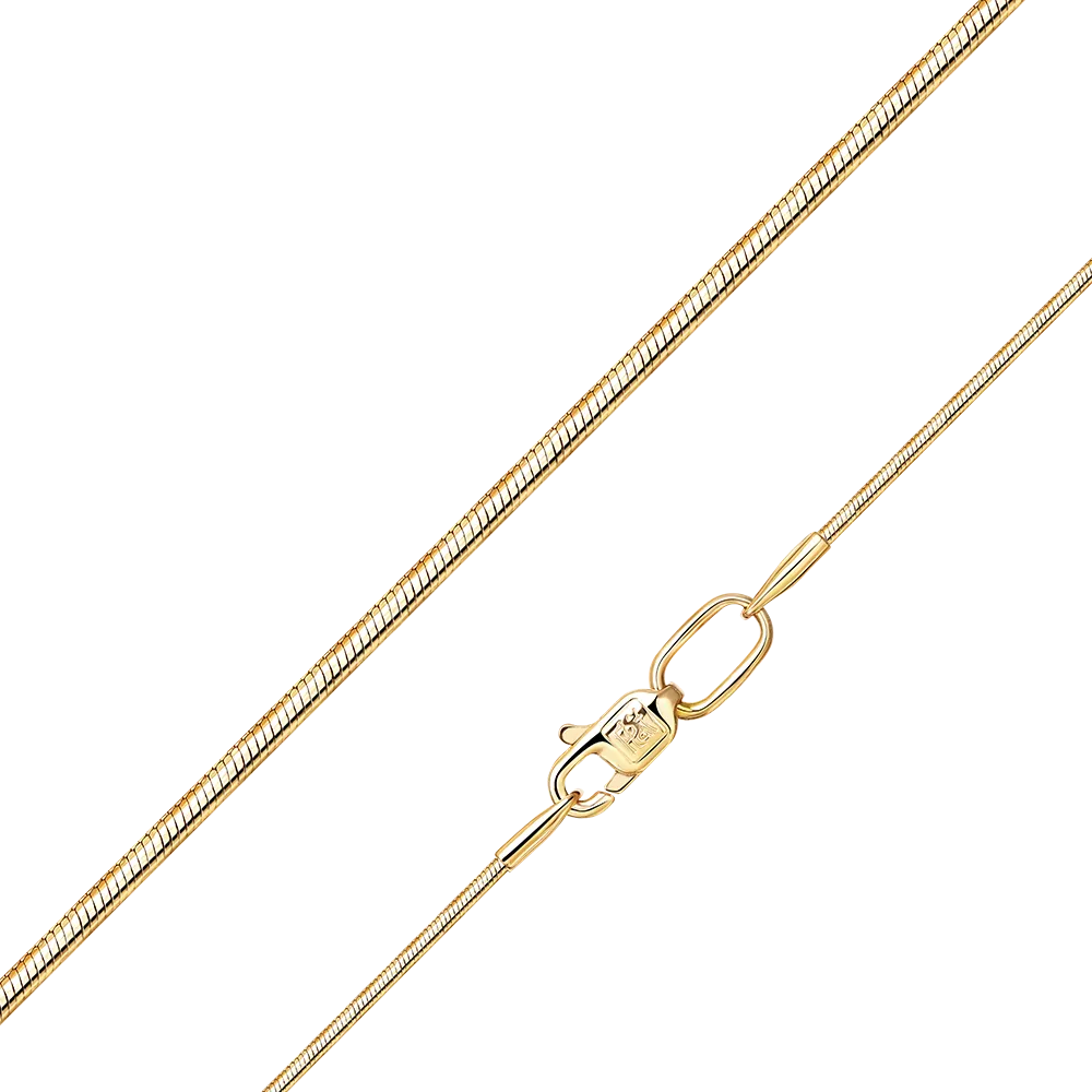 Цепь из лимонного золота с алмазной гранью (плетение «Снейк») 21-1012-025-1130-17