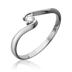 Кольцо из белого золота с бриллиантом 01-0691-00-101-1120-30