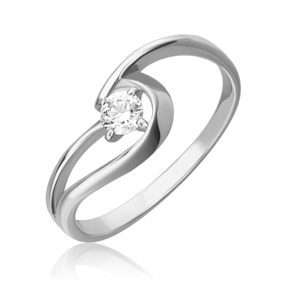Кольцо из белого золота с бриллиантом 01-0695-00-101-1120-30