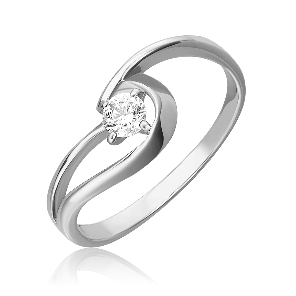Кольцо из белого золота с бриллиантом 01-0695-00-101-1120-30