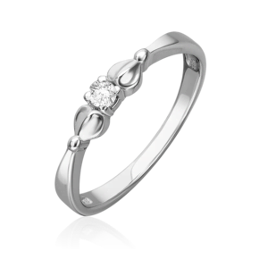 Кольцо из белого золота с бриллиантом 01-0697-00-101-1120-30