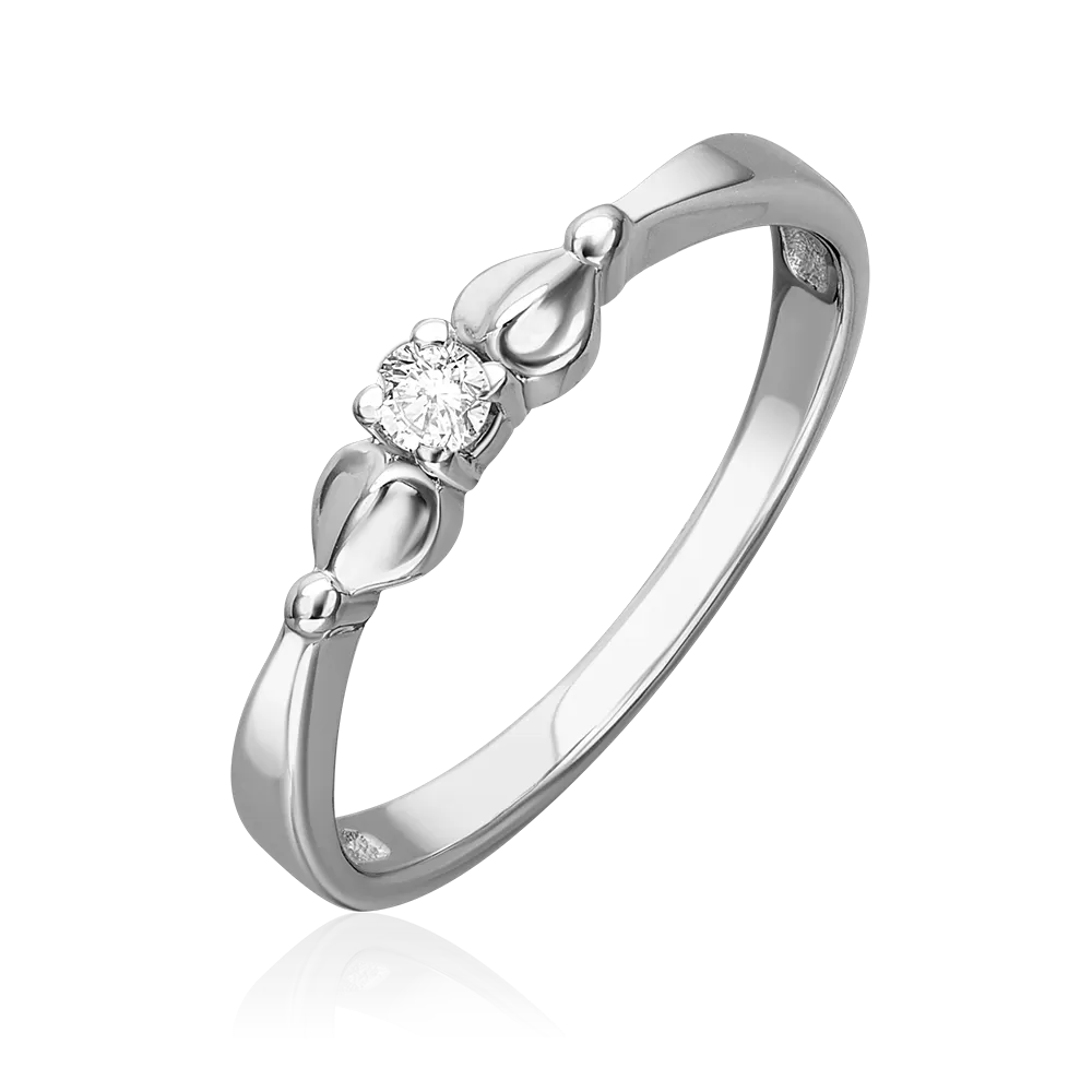 Кольцо из белого золота с бриллиантом 01-0697-00-101-1120-30