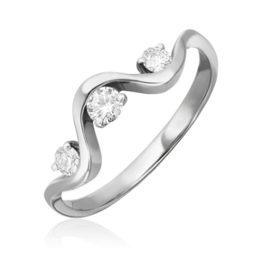 Кольцо из белого золота с бриллиантами 01-0699-00-101-1120-30