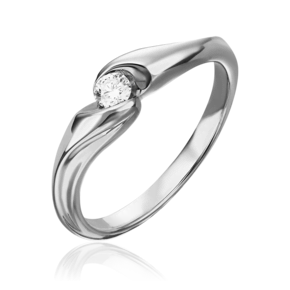 Кольцо из белого золота с бриллиантом 01-4938-00-101-1120-30