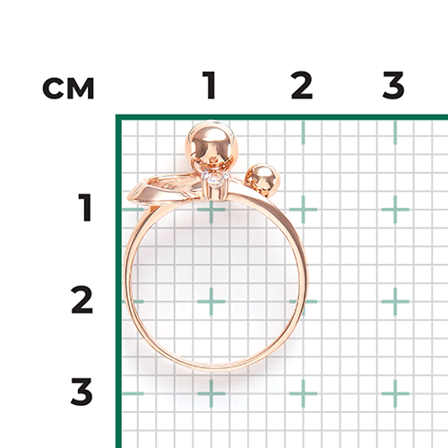 Кольцо «Совершенство» из комбинированного золота с натуральным топазом white 01-5516-00-201-1111