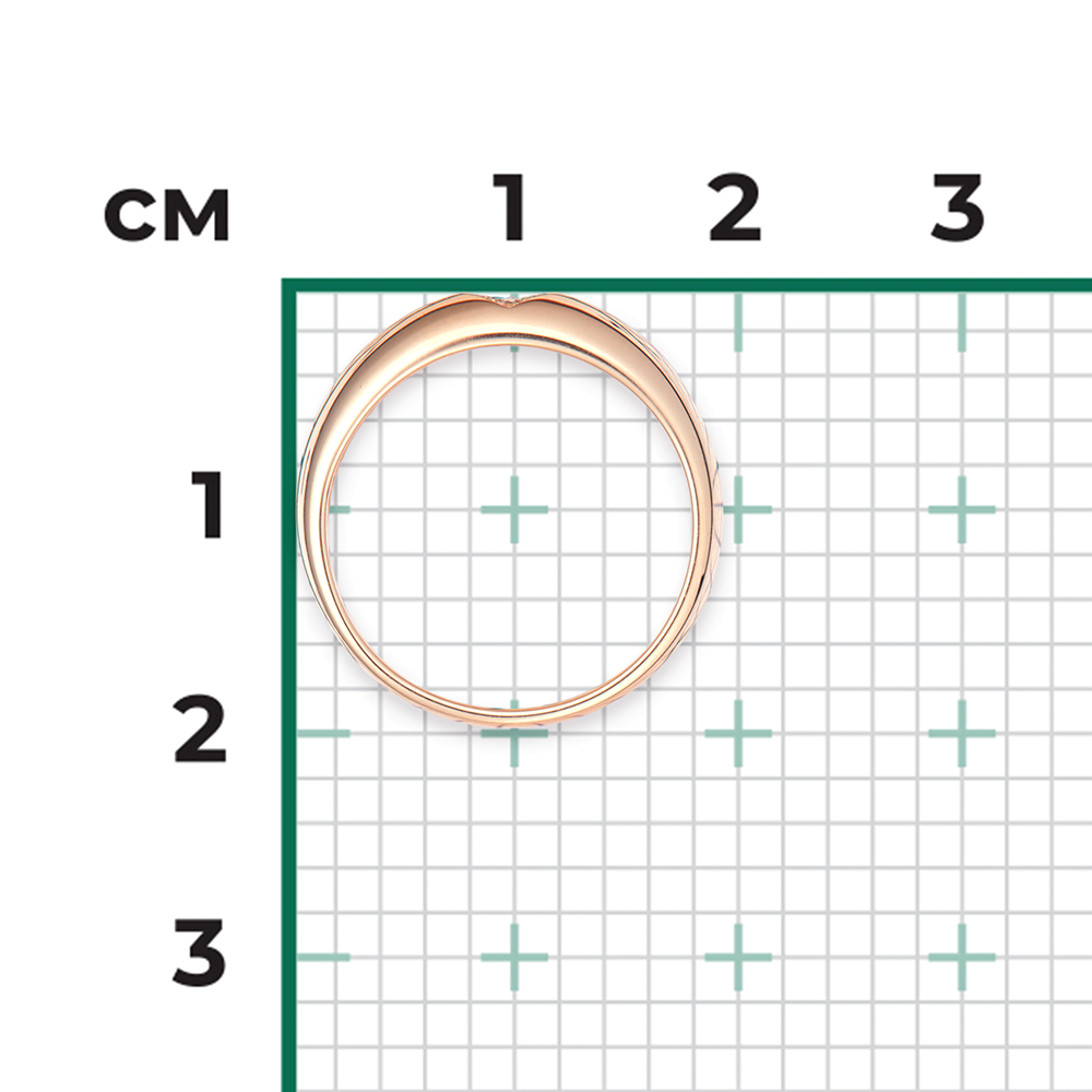 Кольцо из красного золота с бриллиантом 01-5161-00-101-1110-30