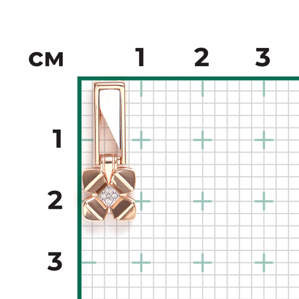 Подвеска из комбинированного золота с бриллиантами 03-3358-00-101-1111