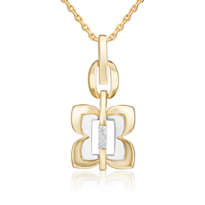 Подвеска из комбинированного золота с бриллиантами 03-3364-00-101-1121