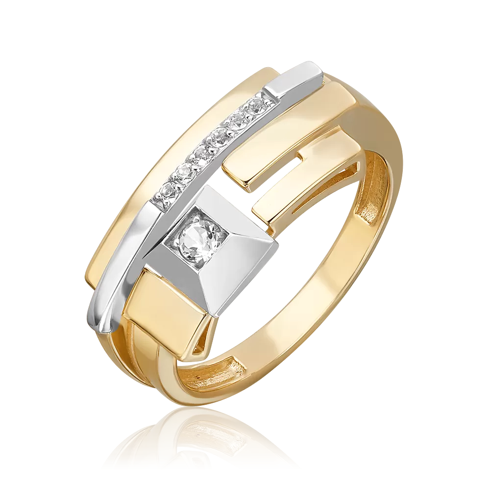 Кольцо из комбинированного золота с натуральными топазами white 01-5621-00-201-1121