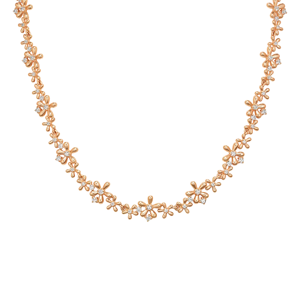 Колье из красного золота с фианитами 07-0273-00-401-1110