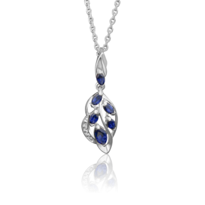 Подвеска из белого золота с сапфирами и бриллиантами 03-2692-00-105-1120-30