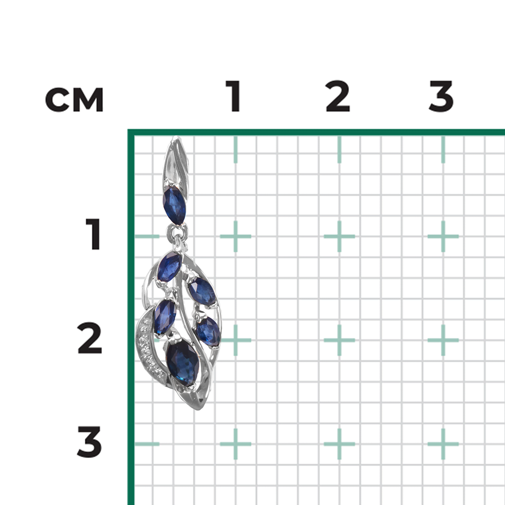 Подвеска из белого золота с сапфирами и бриллиантами 03-2692-00-105-1120-30