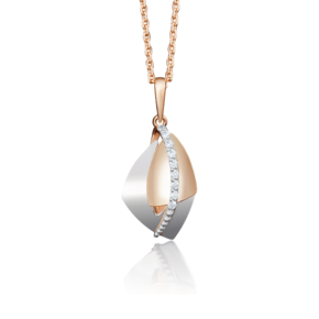 Подвеска из комбинированного золота с фианитами 03-2697-00-401-1111-03