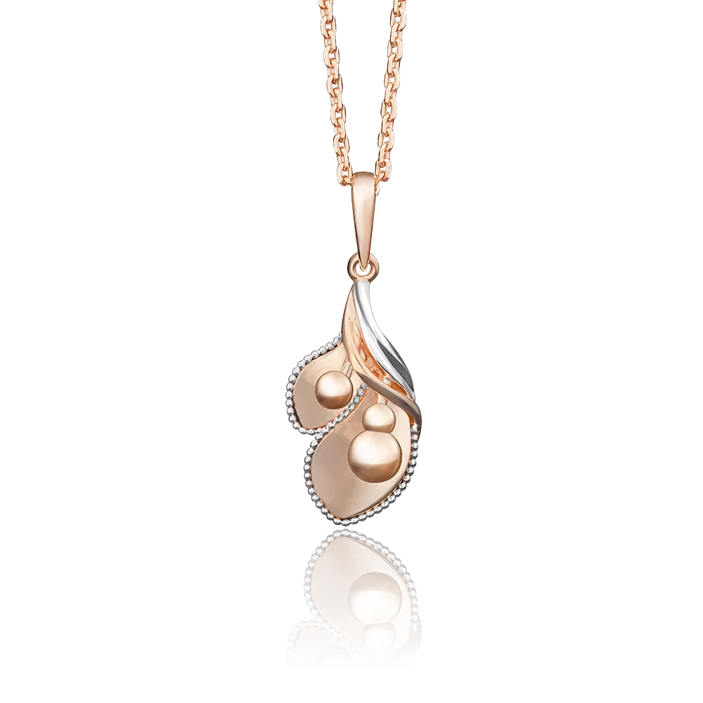 Подвеска «Перо павлина» из красного золота 03-2700-00-000-1110-42