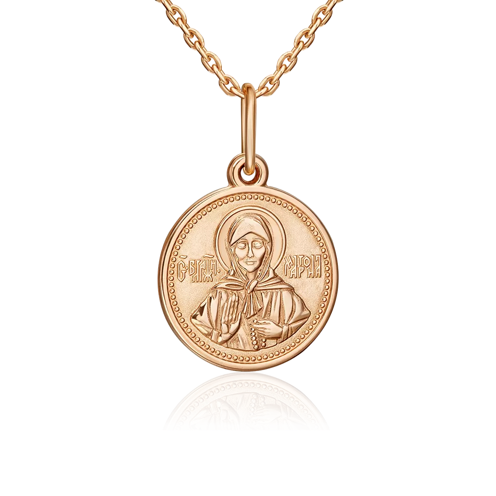 Иконка «Святая Матрона Московская» из красного золота 03-1782-01-000-1110