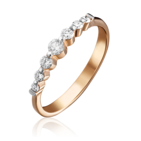 Кольцо из красного золота с бриллиантами 01-0612-00-101-1110-30