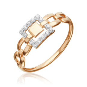 Кольцо из красного золота с фианитами 01-5943-00-401-1110