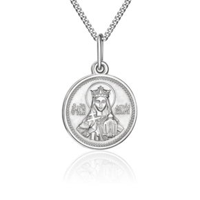 Комплект (иконка на цепи) «Святая Людмила» из серебра 15-0028-00-000-0200