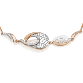 Браслет с принтом «Питон» из комбинированного золота с фианитами 05-0804-00-401-1111