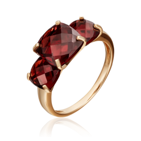 Кольцо из красного золота с гранатами 01-5392-00-204-1110-46