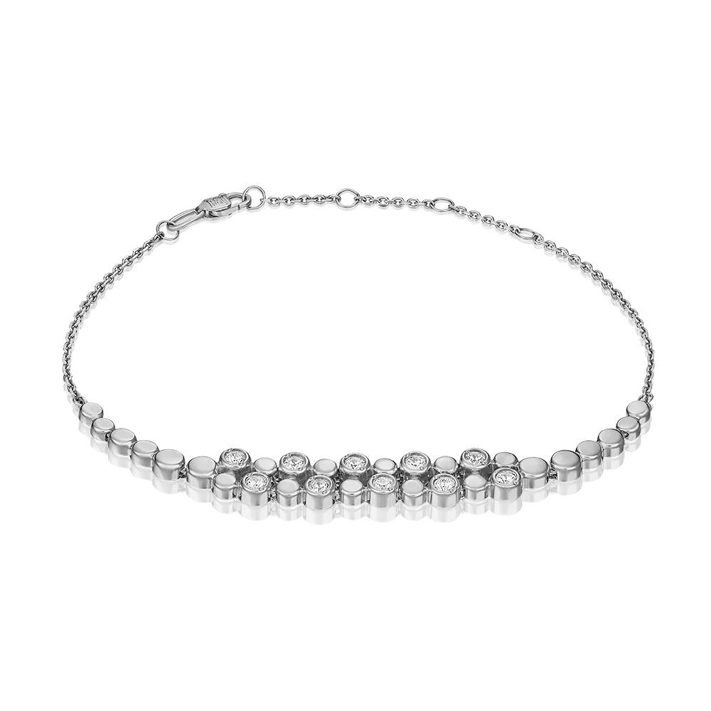 Браслет из белого золота с фианитами 05-0632-00-501-1120-38
