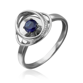 Кольцо из белого золота с сапфиром 01-5242-00-102-1120-30