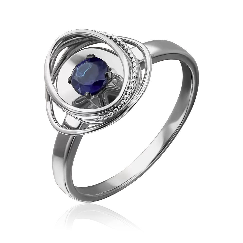Кольцо из белого золота с сапфиром 01-5242-00-102-1120-30