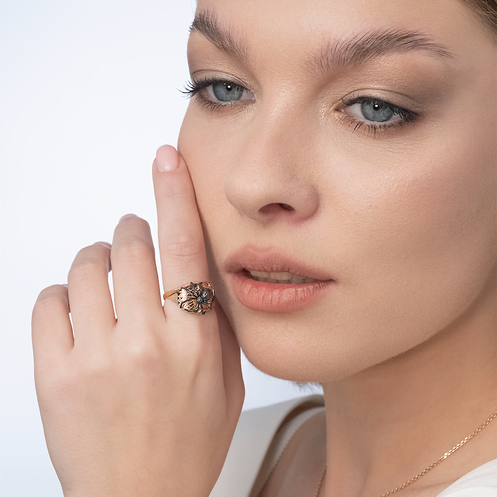 Кольцо «Паук» из красного золота 01-5157-00-000-1110-59