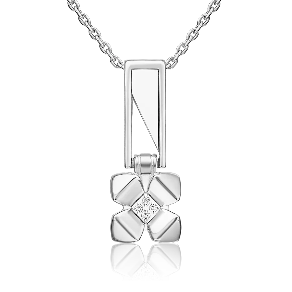 Подвеска из белого золота с бриллиантами 03-3358-00-101-1120