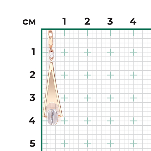 Подвеска из комбинированного золота с натуральными топазами white 03-3319-01-201-1111