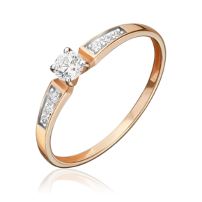 Кольцо из красного золота с фианитами 01-5982-00-401-1110