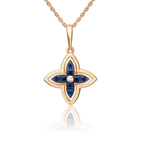 Подвеска из красного золота с сапфирами 03-3634-00-102-1110