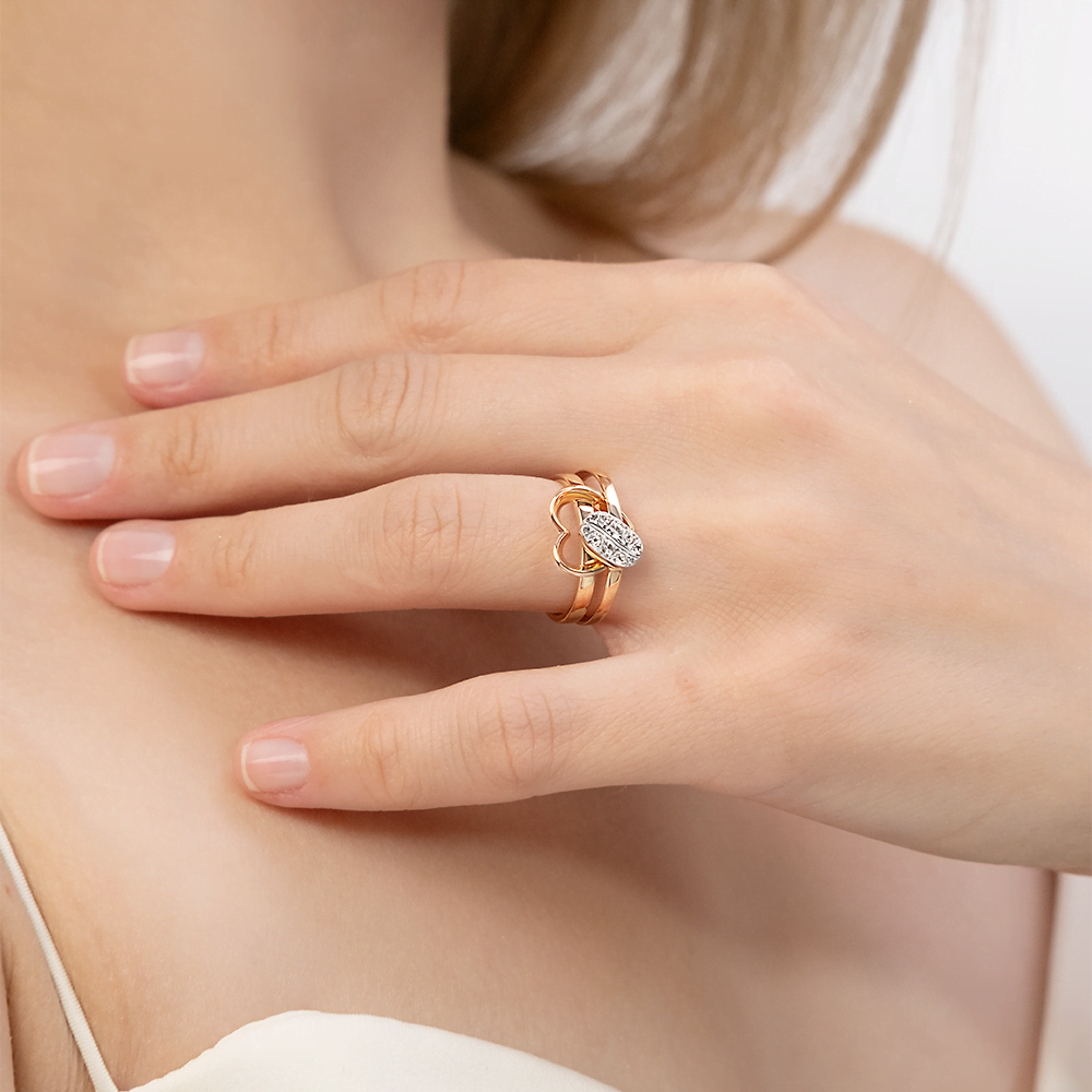 Кольцо из комбинированного золота с натуральными топазами white 01-5559-00-201-1111