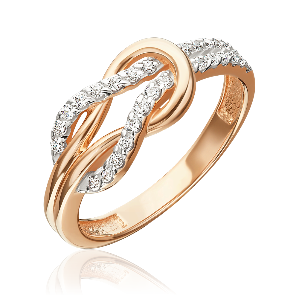 Кольцо из красного золота с фианитами 01-5926-00-401-1110