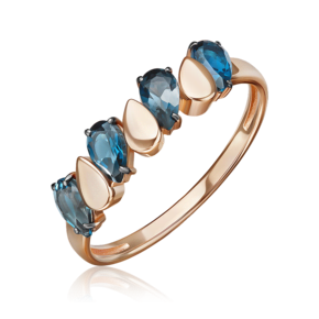 Кольцо из красного золота с топазами 01-5833-00-201-1110