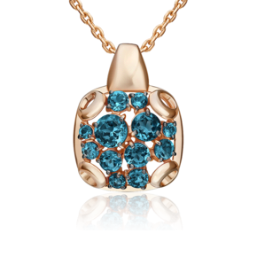 Подвеска из красного золота с топазами