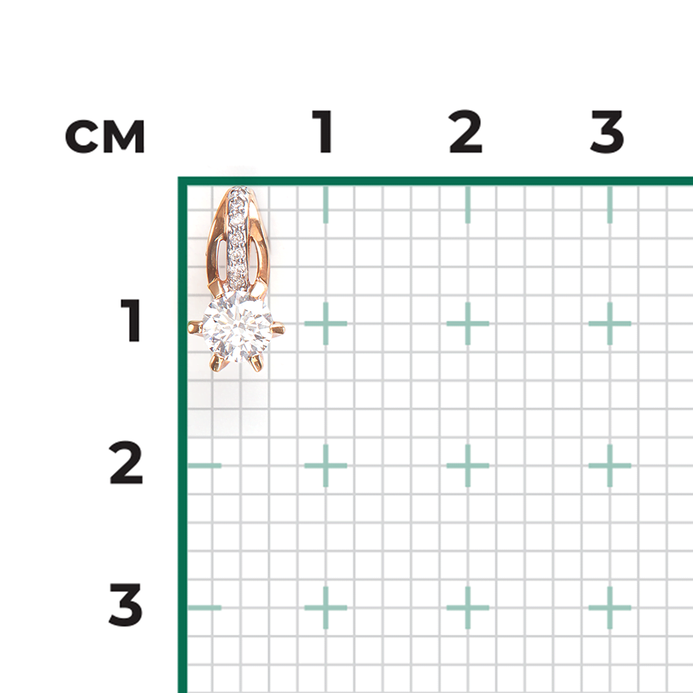 Подвеска из красного золота с бриллиантами 03-0531-00-101-1110-30
