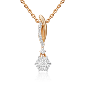 Подвеска из красного золота с бриллиантами 03-0533-00-101-1110-30