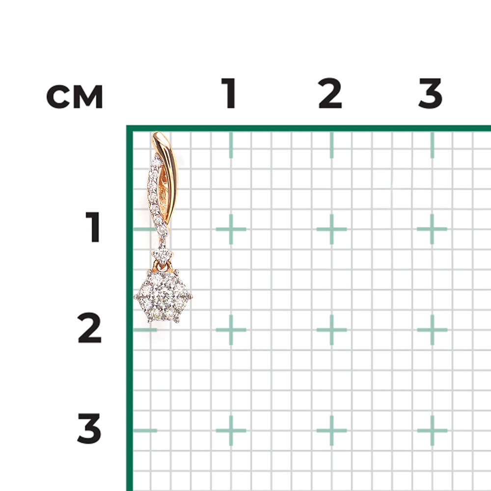 Подвеска из красного золота с бриллиантами 03-0533-00-101-1110-30