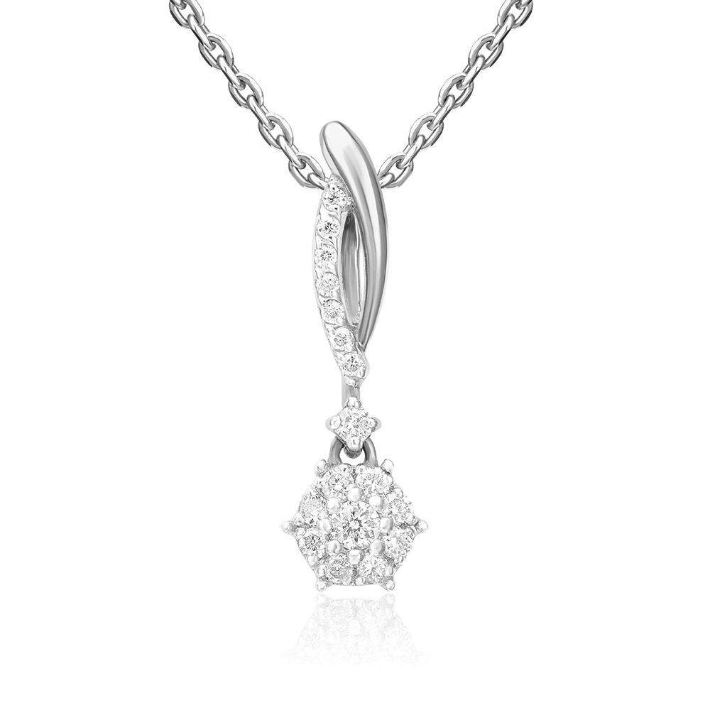 Подвеска из белого золота с бриллиантами 03-0533-00-101-1120-30