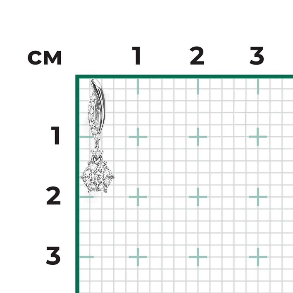 Подвеска из белого золота с бриллиантами 03-0533-00-101-1120-30