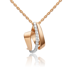 Подвеска из комбинированного золота с фианитами 03-3130-00-401-1111-24