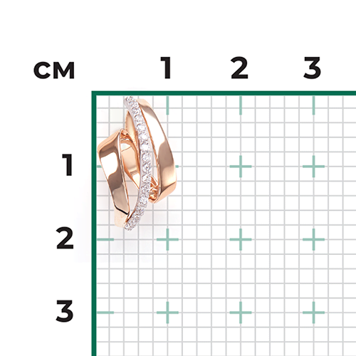Подвеска из комбинированного золота с фианитами 03-3130-00-401-1111-24