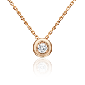 Подвеска-бегунок из красного золота с фианитом 03-1358-00-401-1110-03