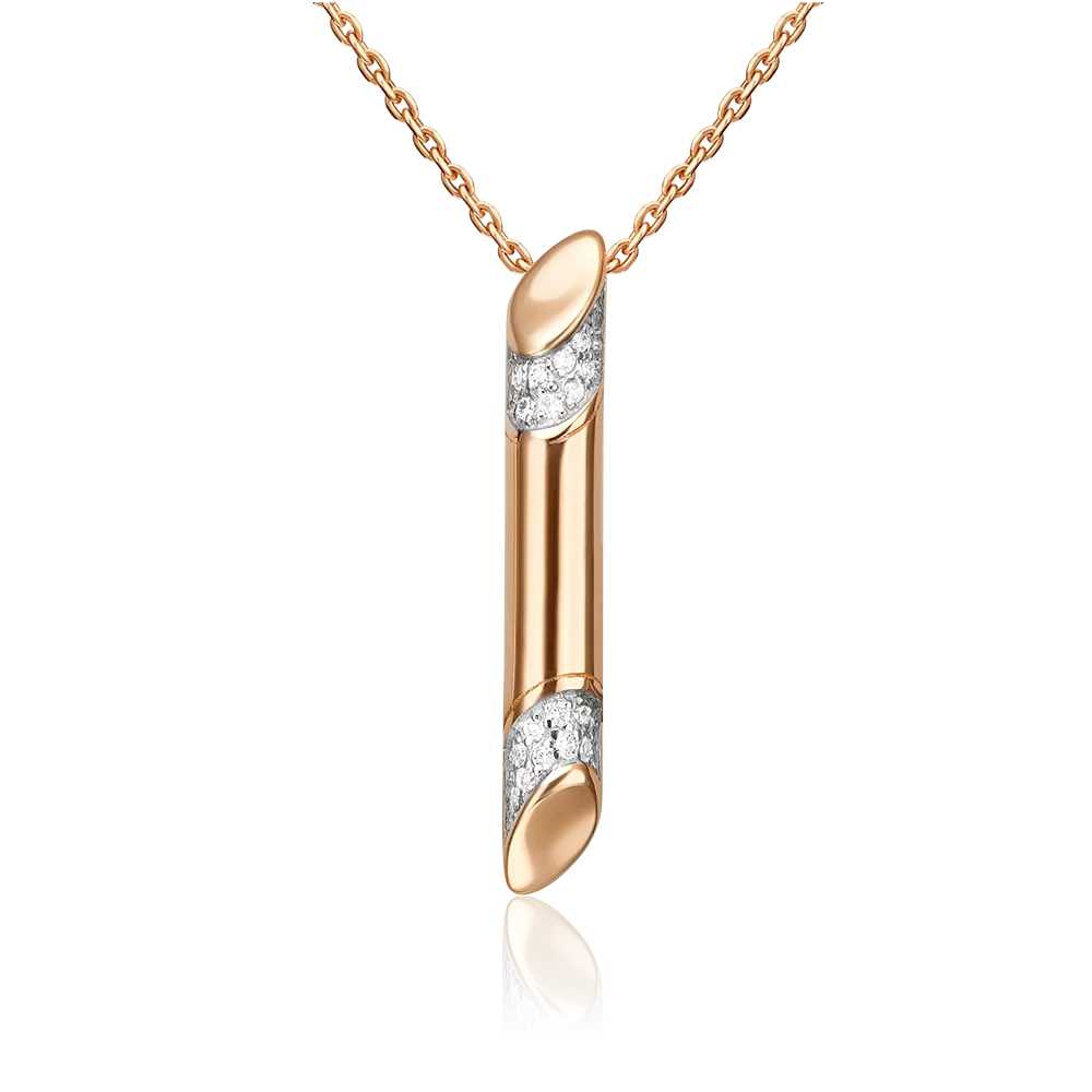 Подвеска из красного золота с бриллиантами 03-0298-00-101-1110-30