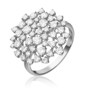 Кольцо из белого золота с бриллиантами