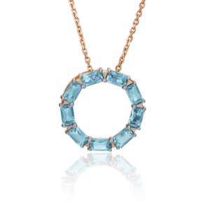 Подвеска из красного золота с топазами 03-3065-00-201-1110