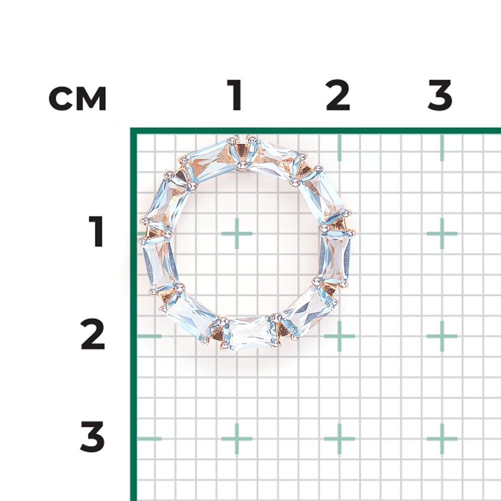 Подвеска из красного золота с топазами 03-3065-00-201-1110